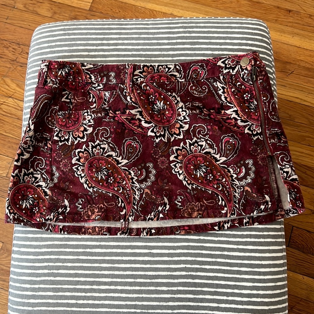 Fashion Nova velvet mini skirt